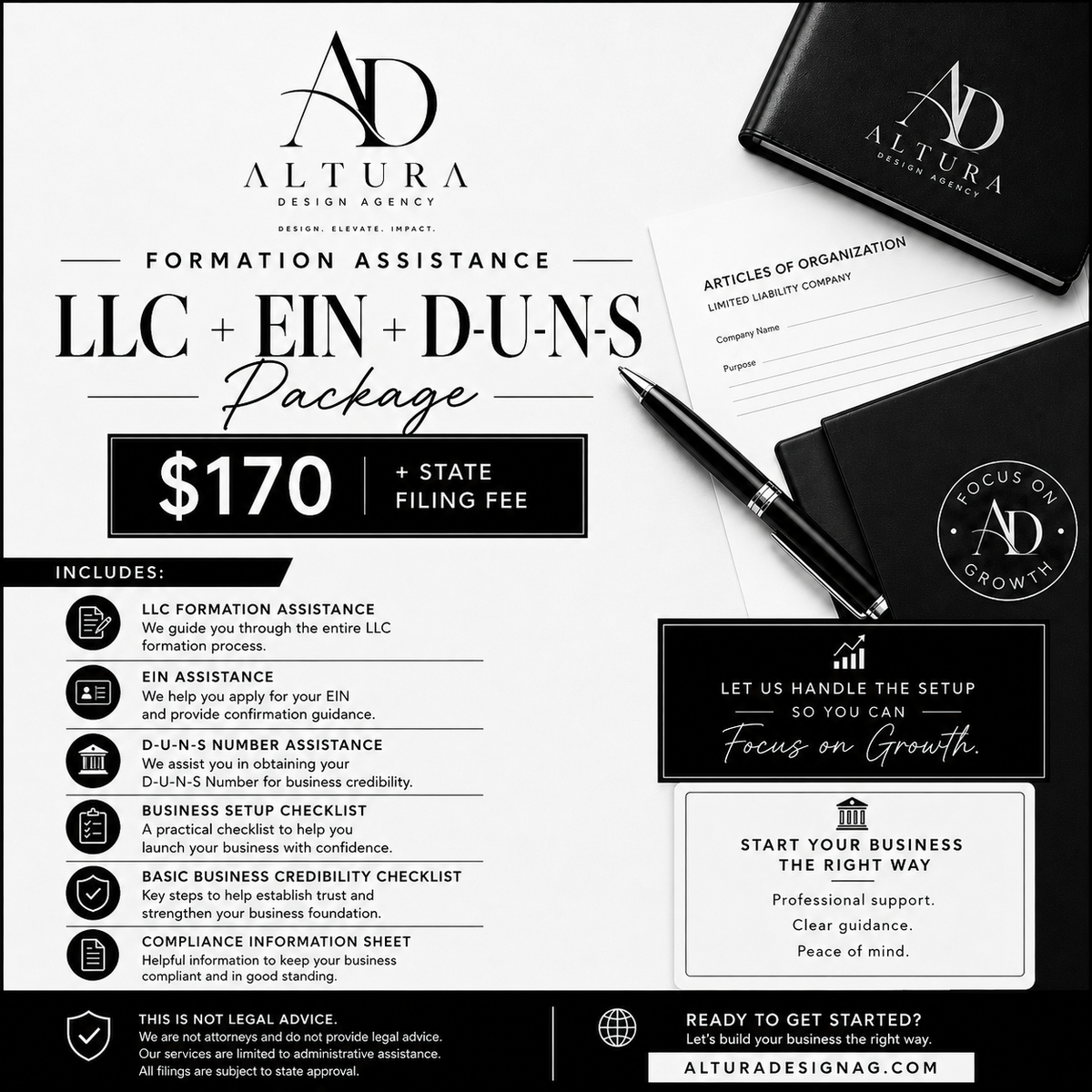 LLC + EIN + D-U-N-S Assistance Package