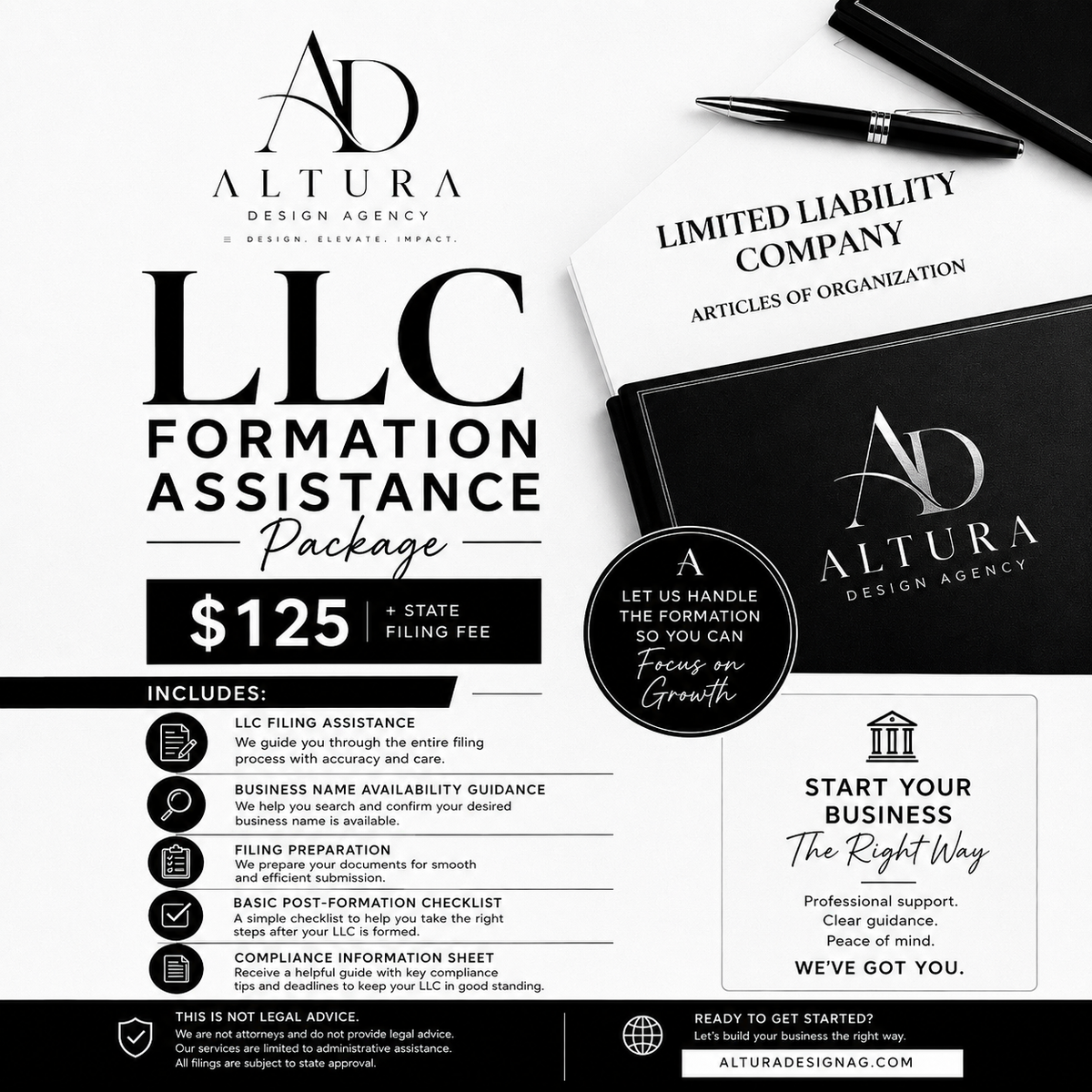 LLC Formation Assistance ( State Fee Not Included)